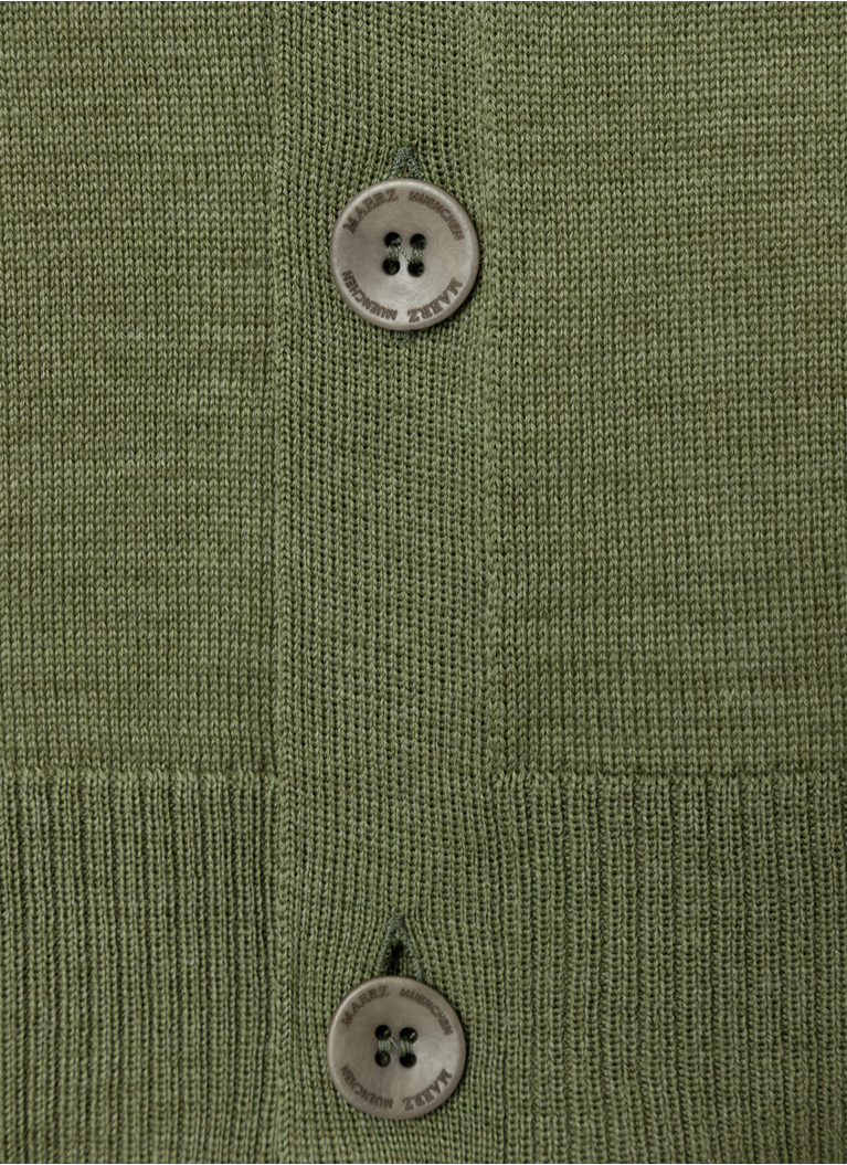 Strick Cardigan 1/1 Arm, Green Hummus Detailansicht 2