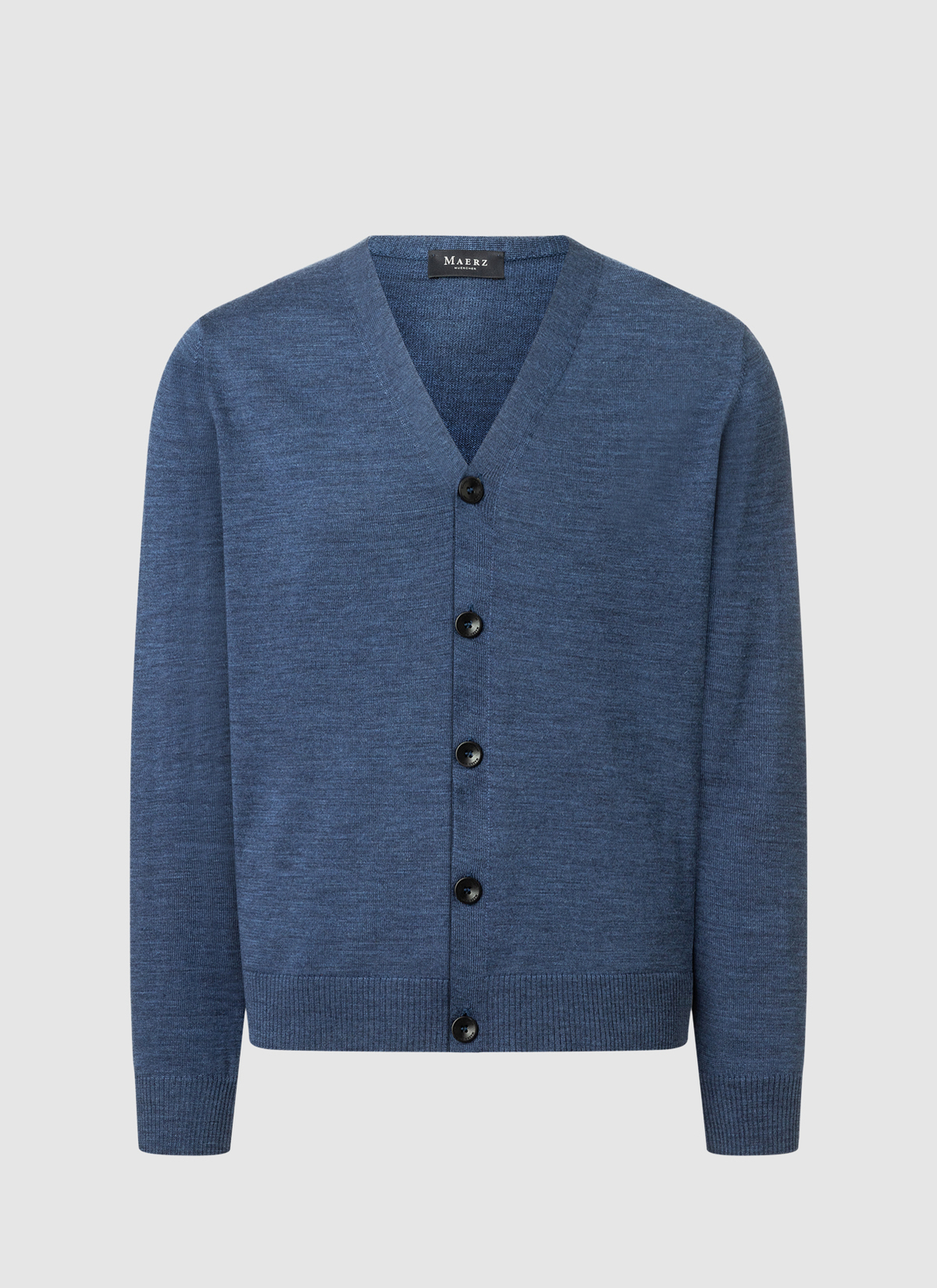 Strick Cardigan 1/1 Arm, Deep Sea Frontansicht