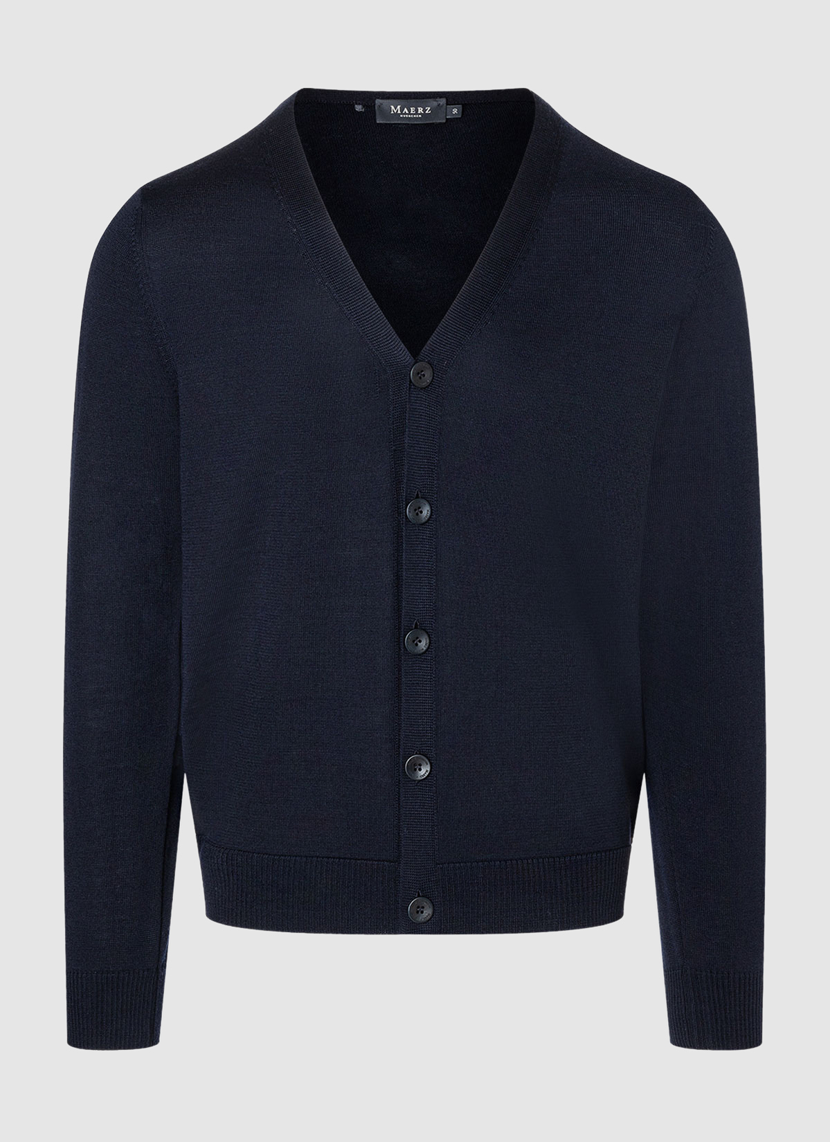 Strick Cardigan 1/1 Arm, Navy Frontansicht