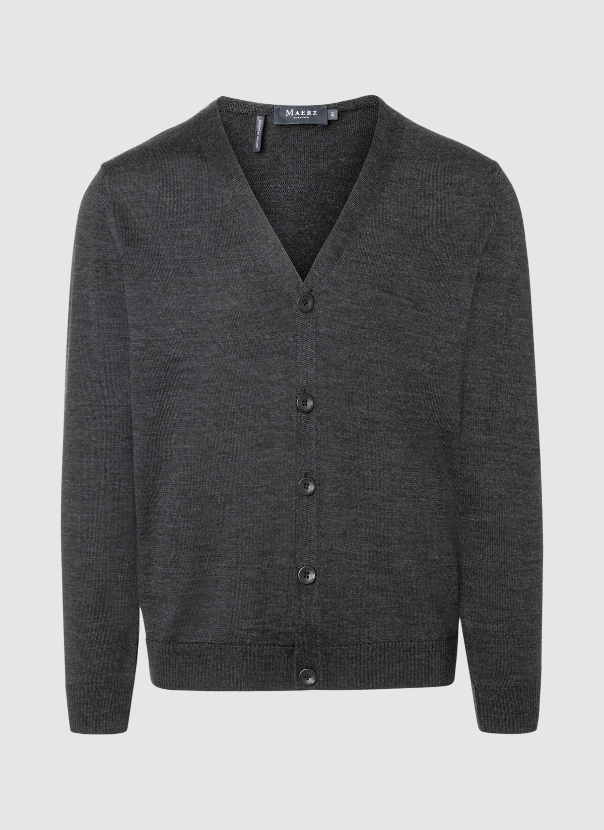 Strick Cardigan 1/1 Arm, Anthrazit Frontansicht