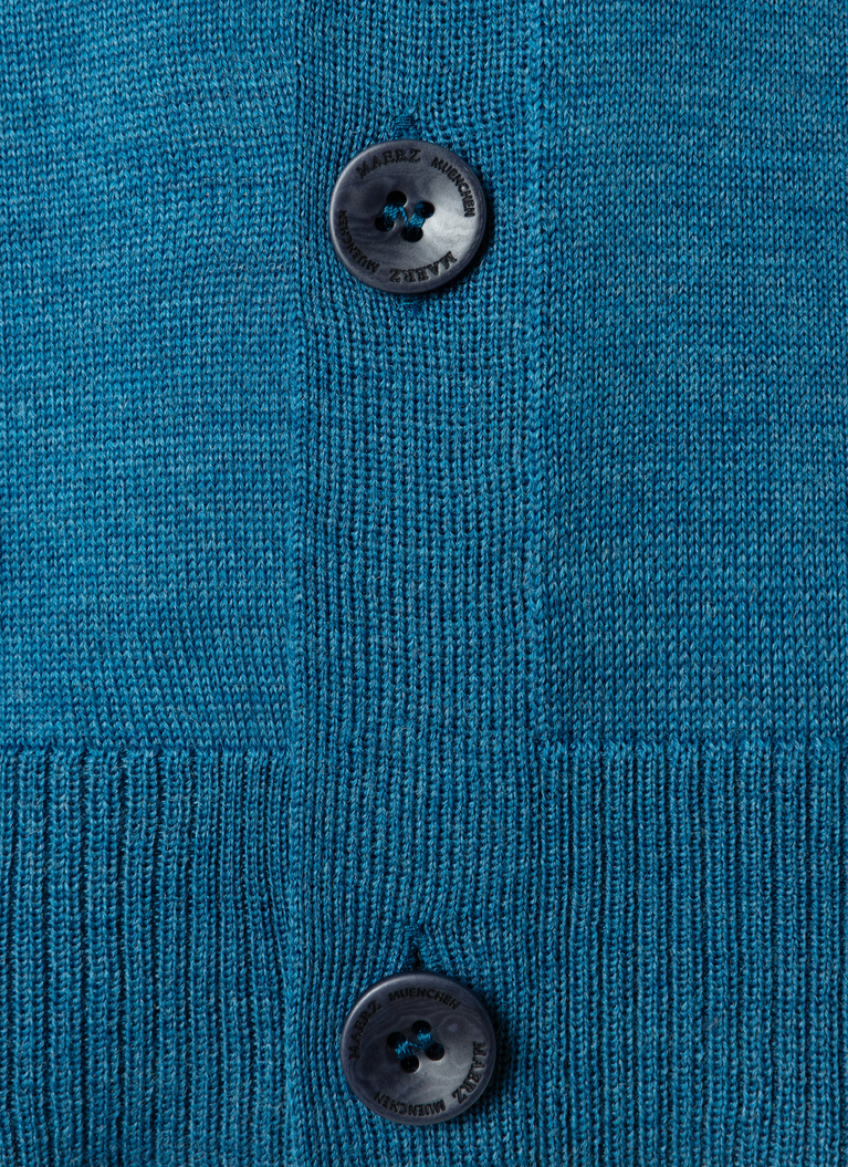 Strick Cardigan 1/1 Arm, Teal Water Detailansicht 1