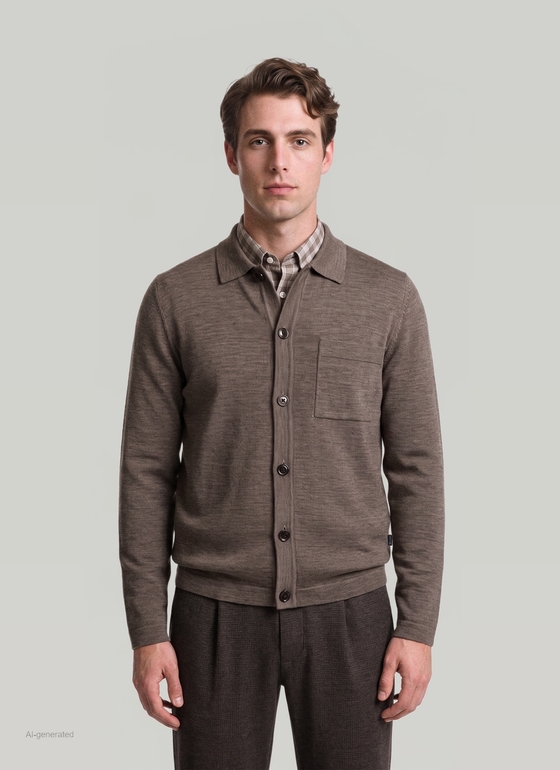 Strickjacke 1/1 Arm Brownie Frontansicht