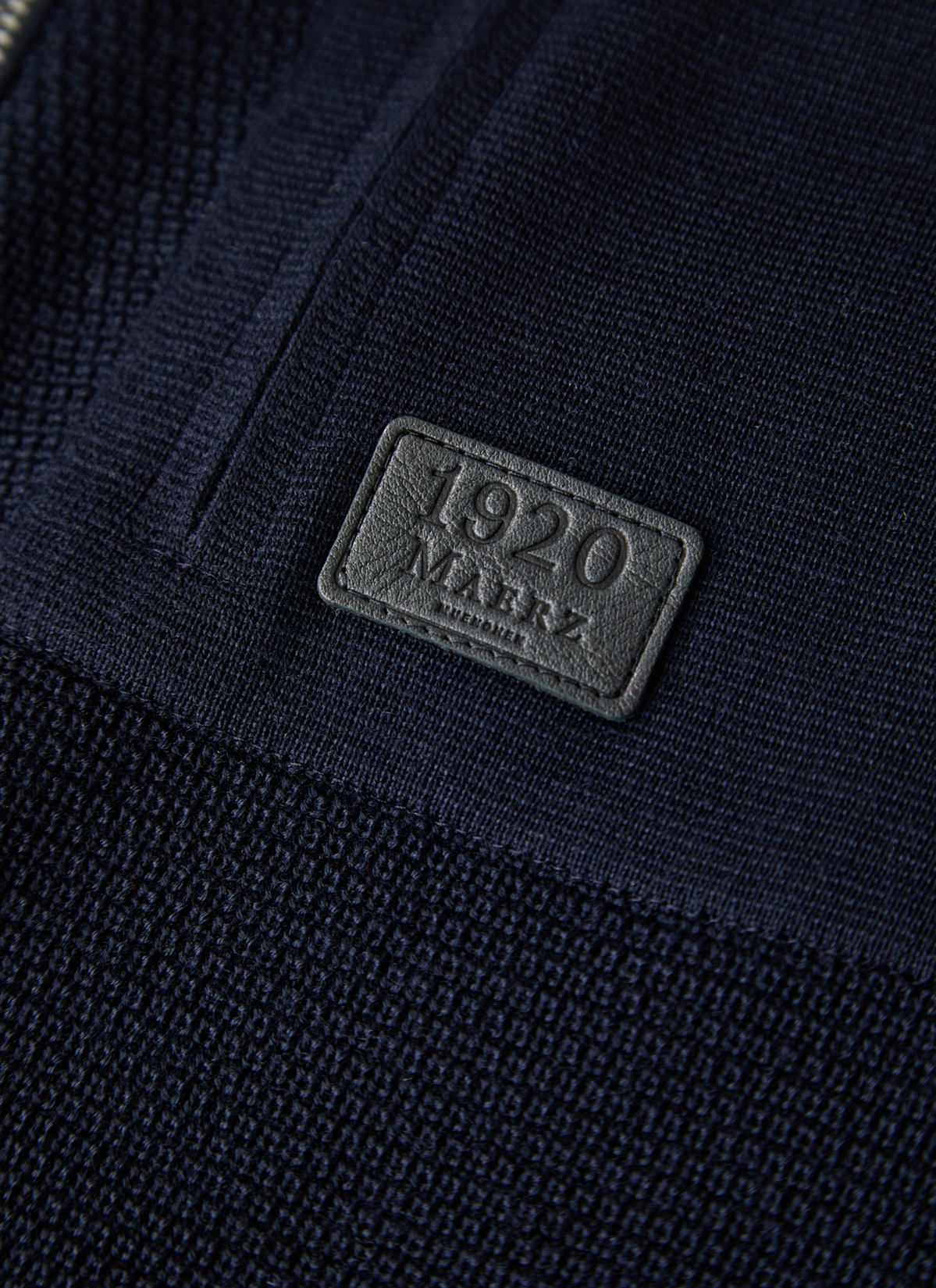 Strickjacke Zip 1/1 Arm, Navy 