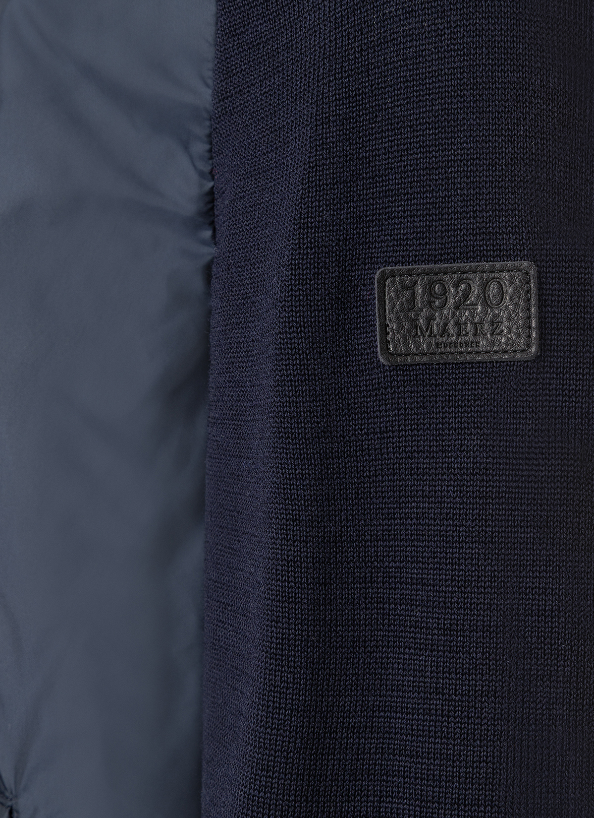 Strickjacke Zip 1/1 Arm, Navy Detailansicht 1