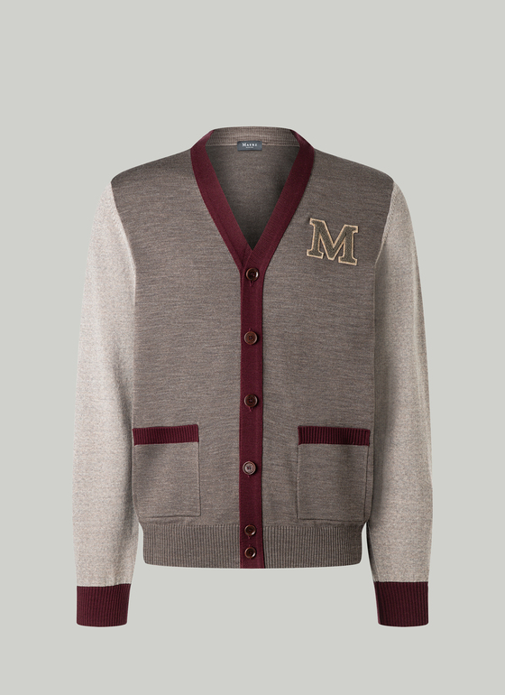 Strick Cardigan 1/1 Arm Brownie Frontansicht