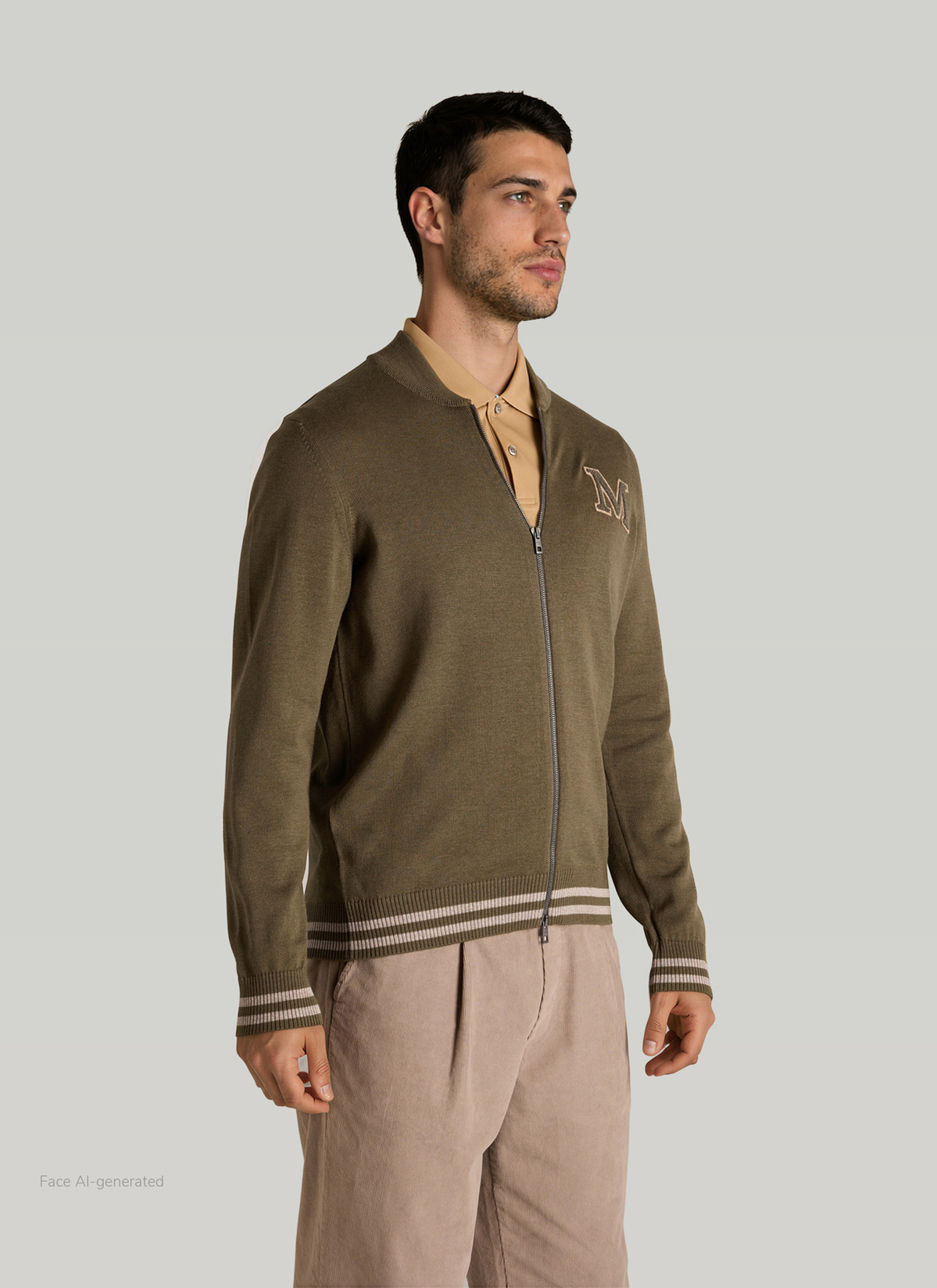 Strick Cardigan 1/1 Arm, Fresh Herbs Frontansicht