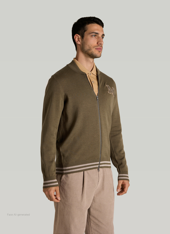 Strick Cardigan 1/1 Arm Fresh Herbs Frontansicht