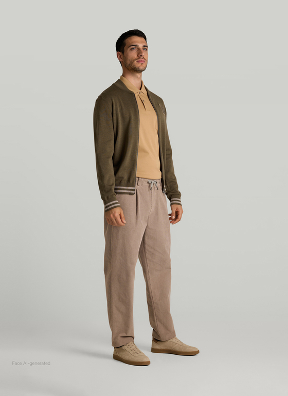 Strick Cardigan 1/1 Arm Fresh Herbs Frontansicht