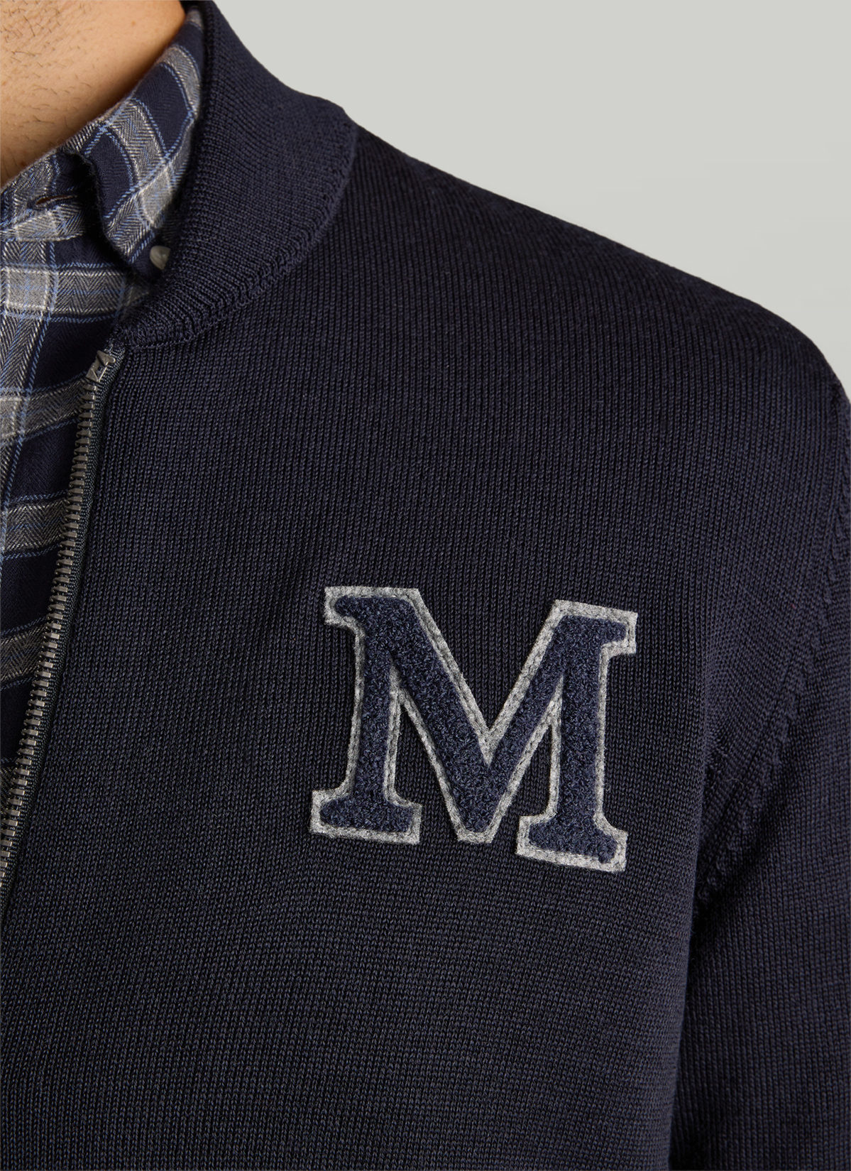 Strick Cardigan 1/1 Arm, Navy Detailansicht 1