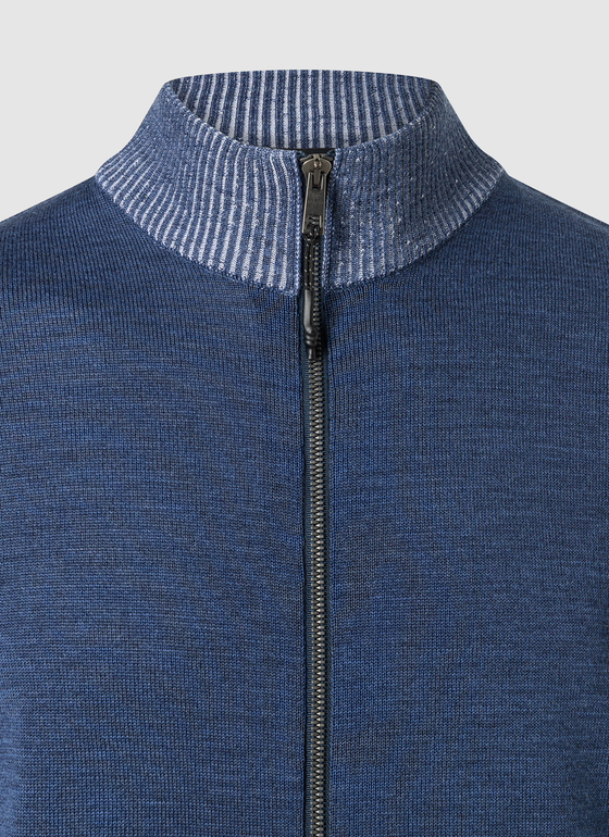 Strick Cardigan 1/1 Arm Deep Sea Frontansicht