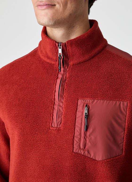 Sweat Stehkragen Zip Light Buckeye Frontansicht