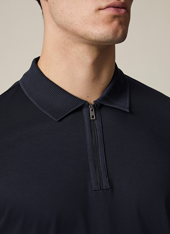 Poloshirt Navy Frontansicht