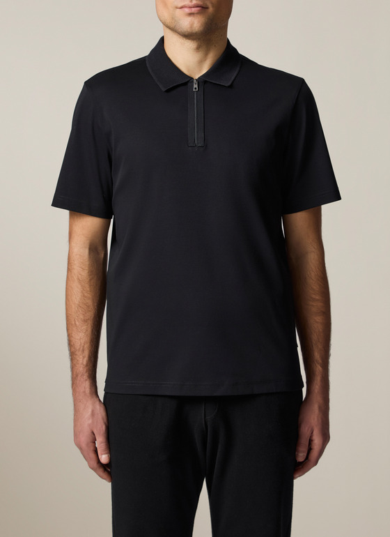 Poloshirt Black Frontansicht