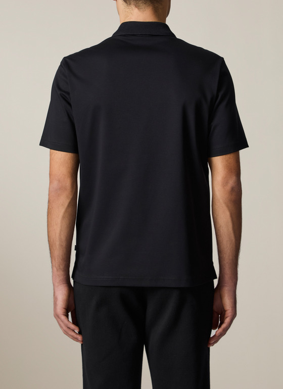 Poloshirt Black Frontansicht