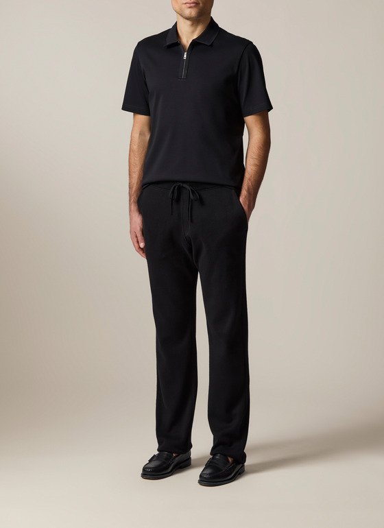 Poloshirt Black Frontansicht