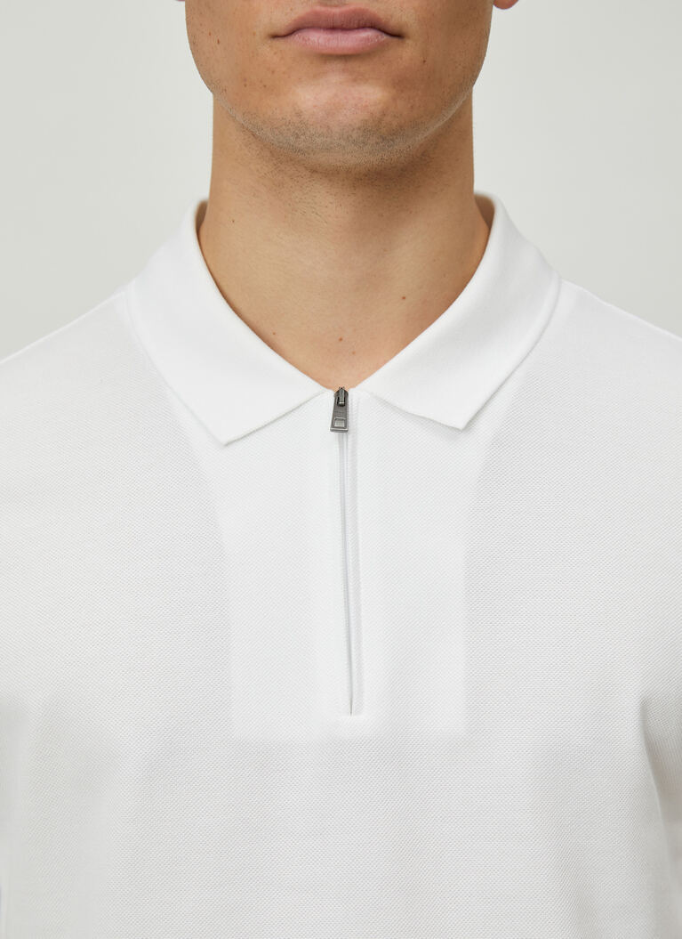 Shirt Polohemd, Pure White Detailansicht 1