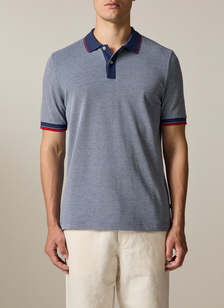 Poloshirt, Deep Sea Frontansicht