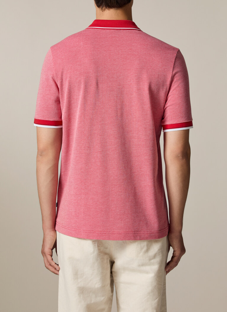 Poloshirt, Sangria Rückansicht