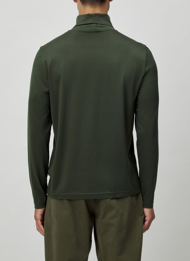 Longsleeve 1/1 Arm, Dark Green Rückansicht