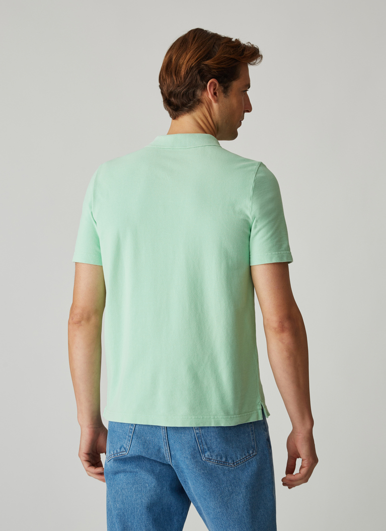 Poloshirt, Knopf 1/2 Arm, Fresh Apple Rückansicht