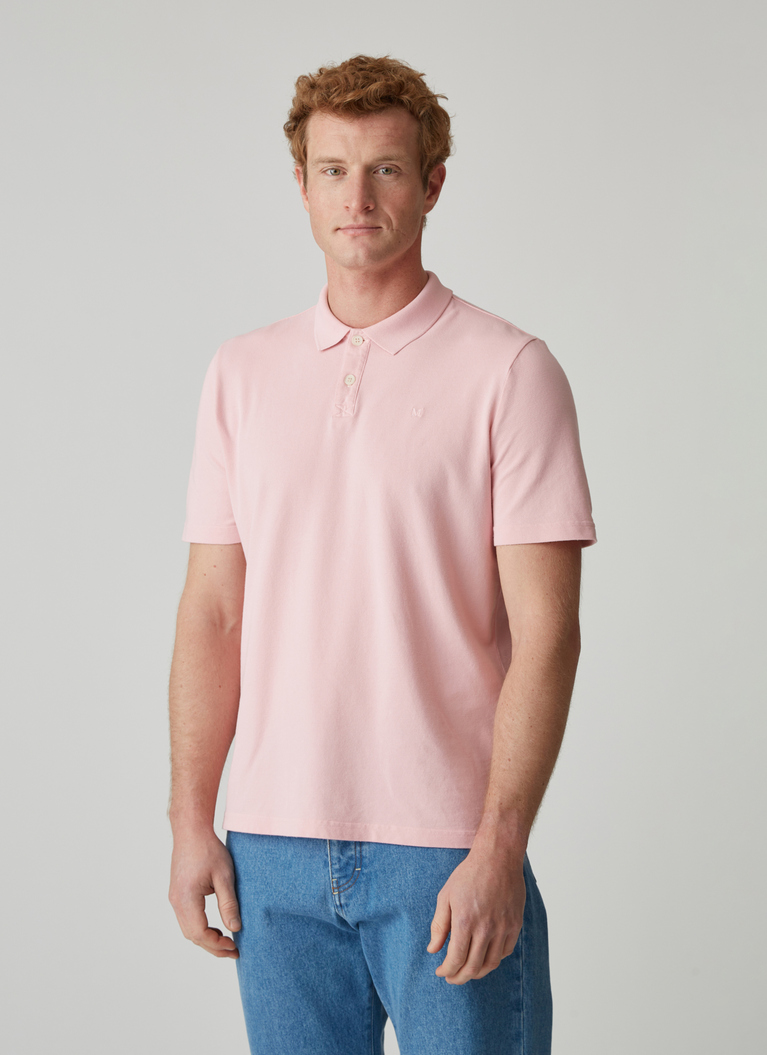Poloshirt, Knopf 1/2 Arm, Light Rosa Detailansicht 1
