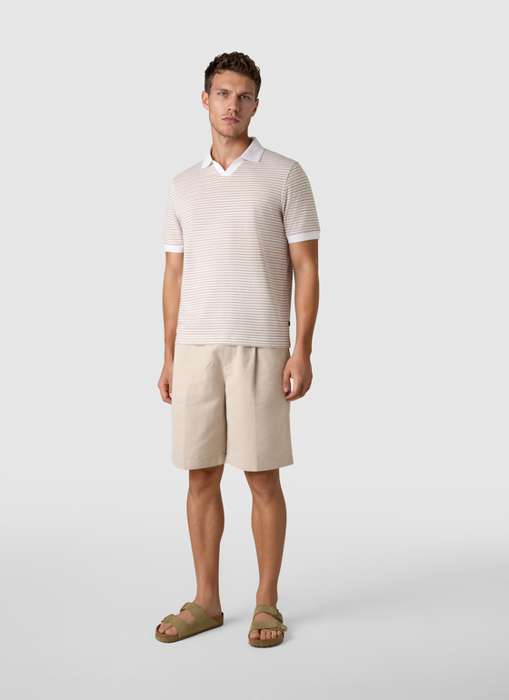 Poloshirt Light Almond Frontansicht