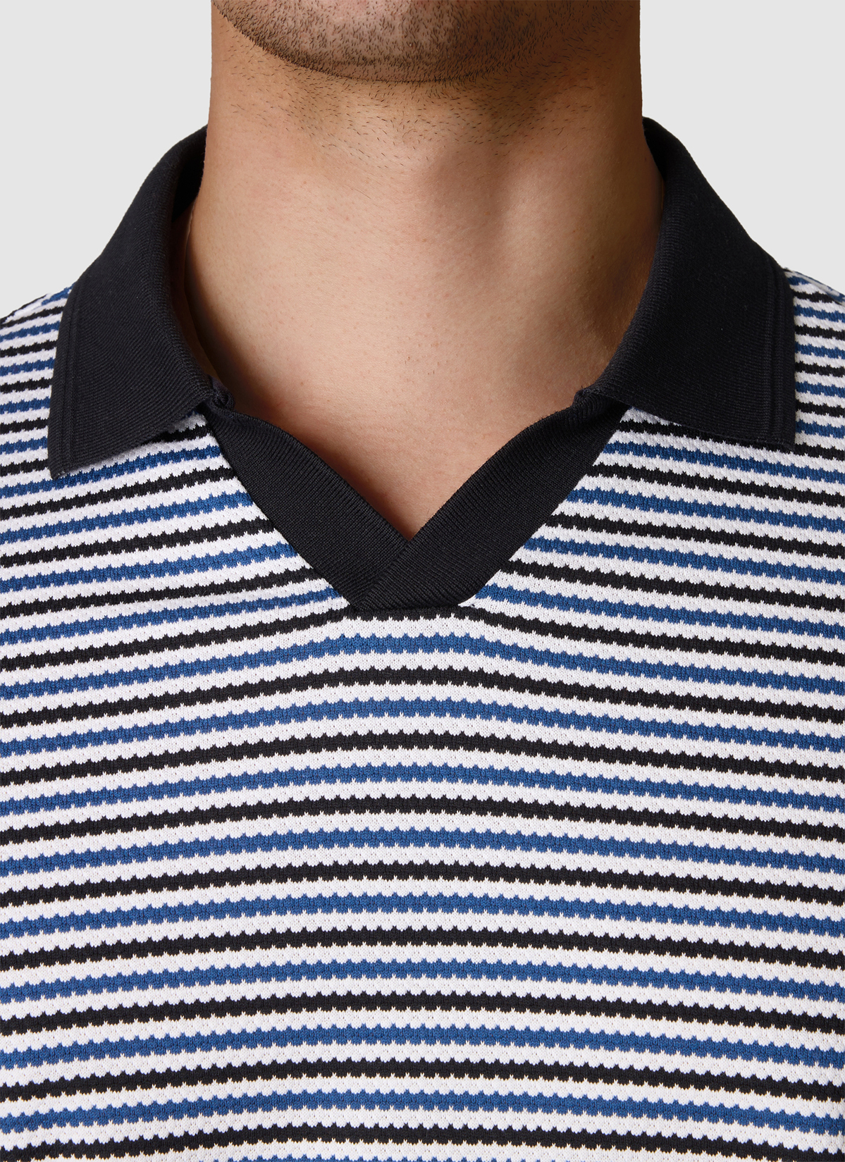 Poloshirt, Medium Blue Detailansicht 1