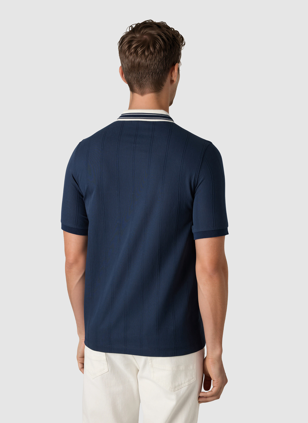 Poloshirt, Dawn Blue Rückansicht
