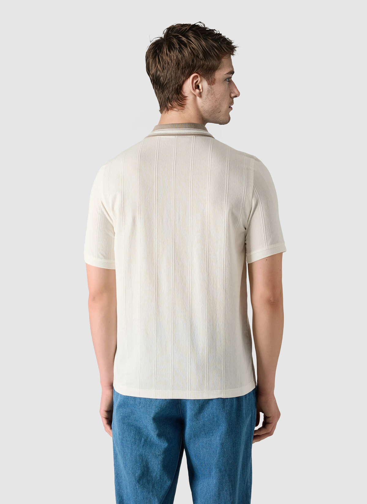Poloshirt, Off White Rückansicht