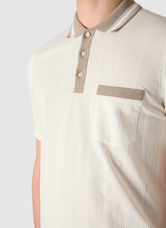 Poloshirt Off White Frontansicht