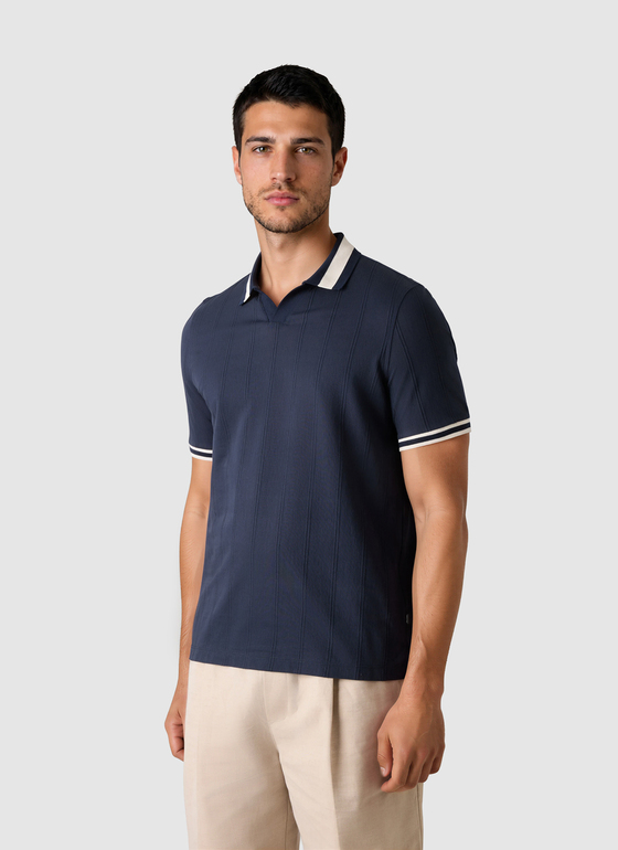 Poloshirt Dawn Blue Frontansicht