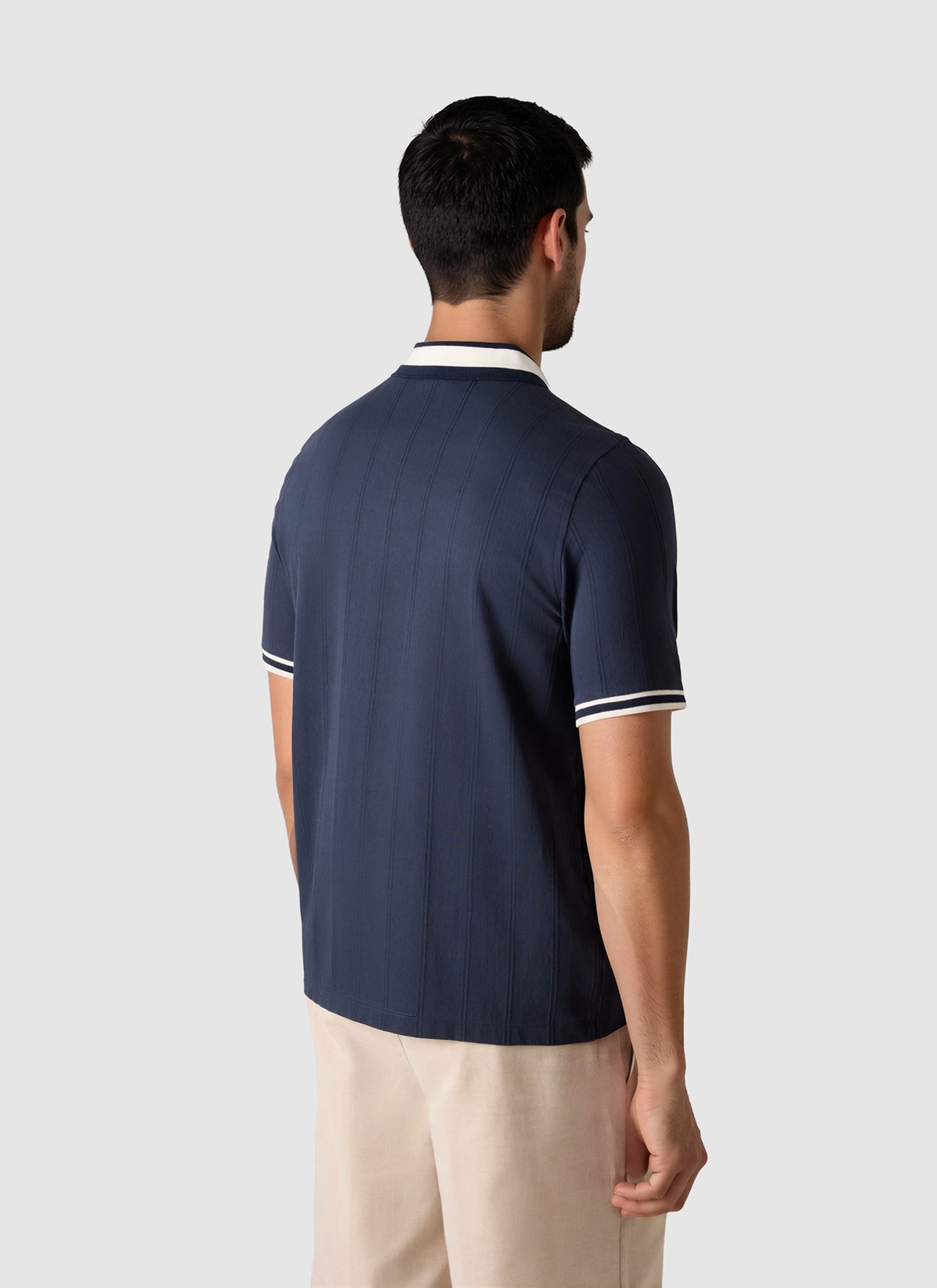 Poloshirt, Dawn Blue Rückansicht
