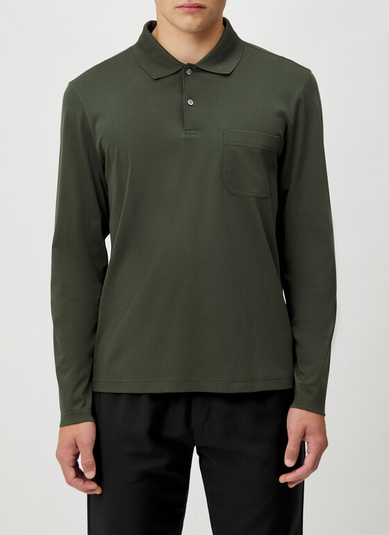 Poloshirt Dark Green Frontansicht