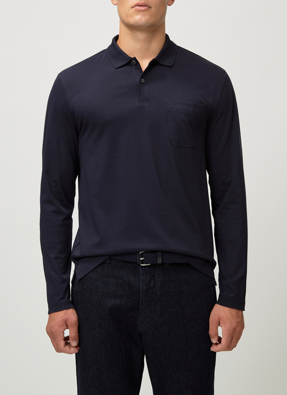 Poloshirt Navy Frontansicht