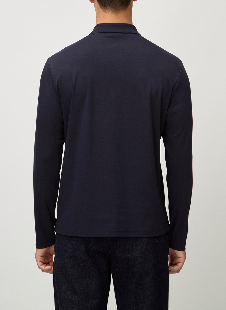 Poloshirt, Navy Rückansicht