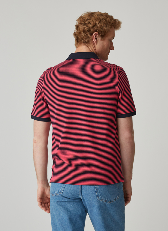 Poloshirt, Knopf 1/2 Arm Raspberry Frontansicht