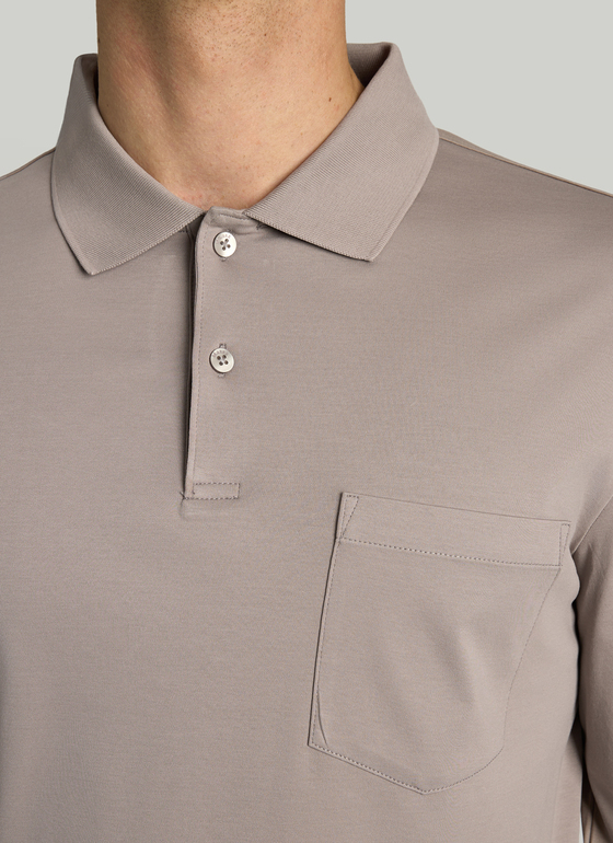 Poloshirt 1/1 Arm Cedar Wood Frontansicht