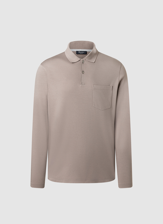 Poloshirt 1/1 Arm Cedar Wood Frontansicht