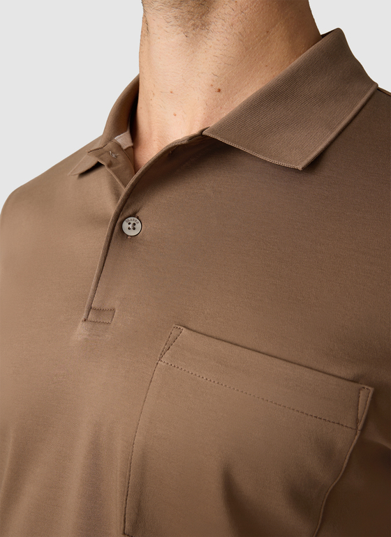 Poloshirt 1/1 Arm Nougat Frontansicht