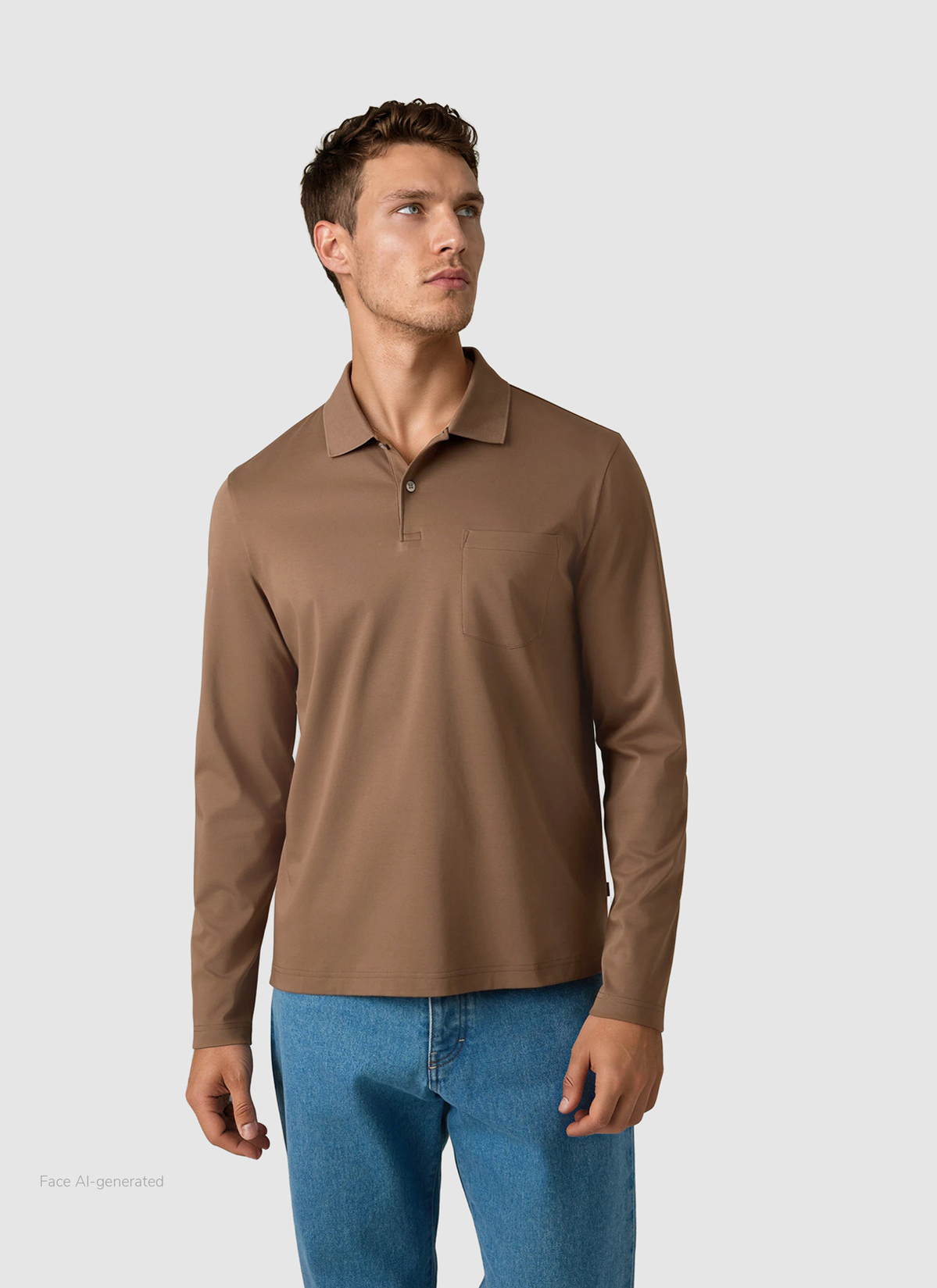 Poloshirt 1/1 Arm, Nougat Detailansicht 2