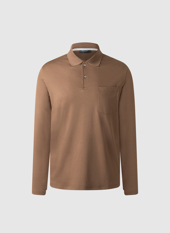 Poloshirt 1/1 Arm Nougat Frontansicht