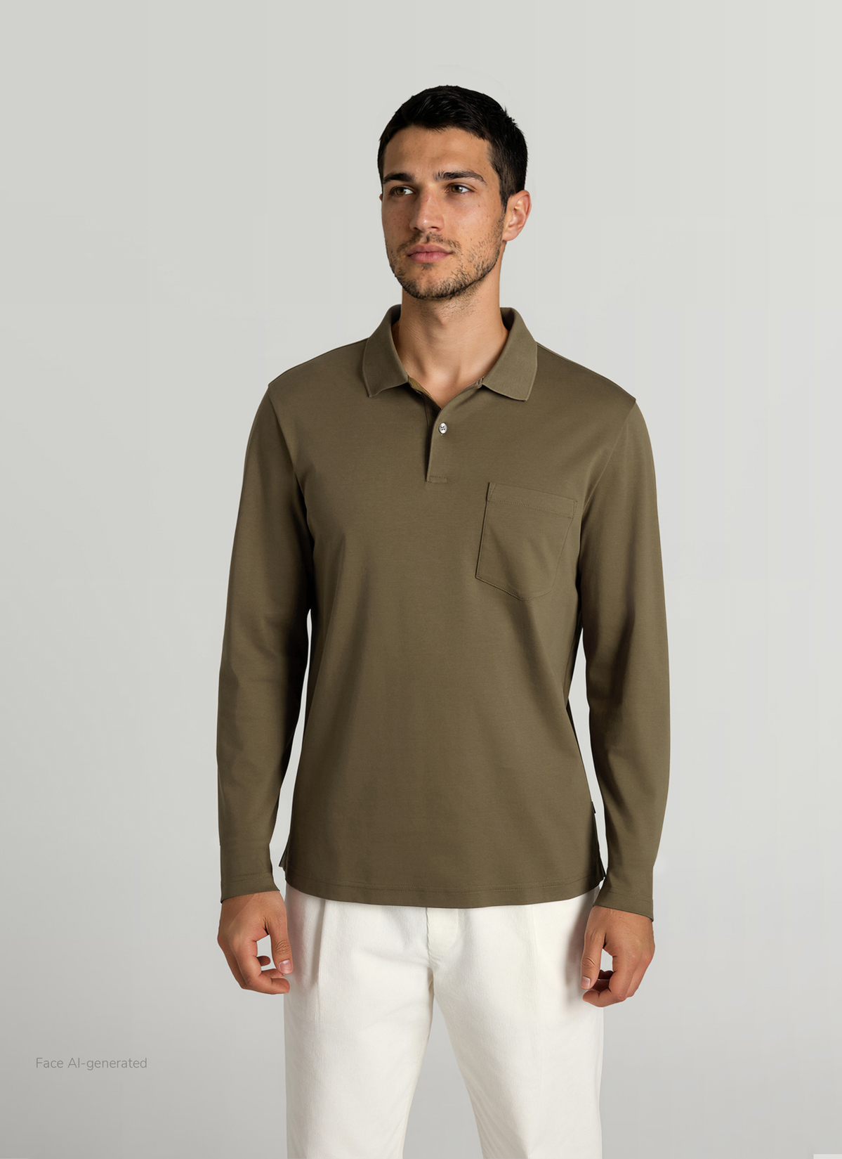 Poloshirt 1/1 Arm, Fresh Herbs Frontansicht