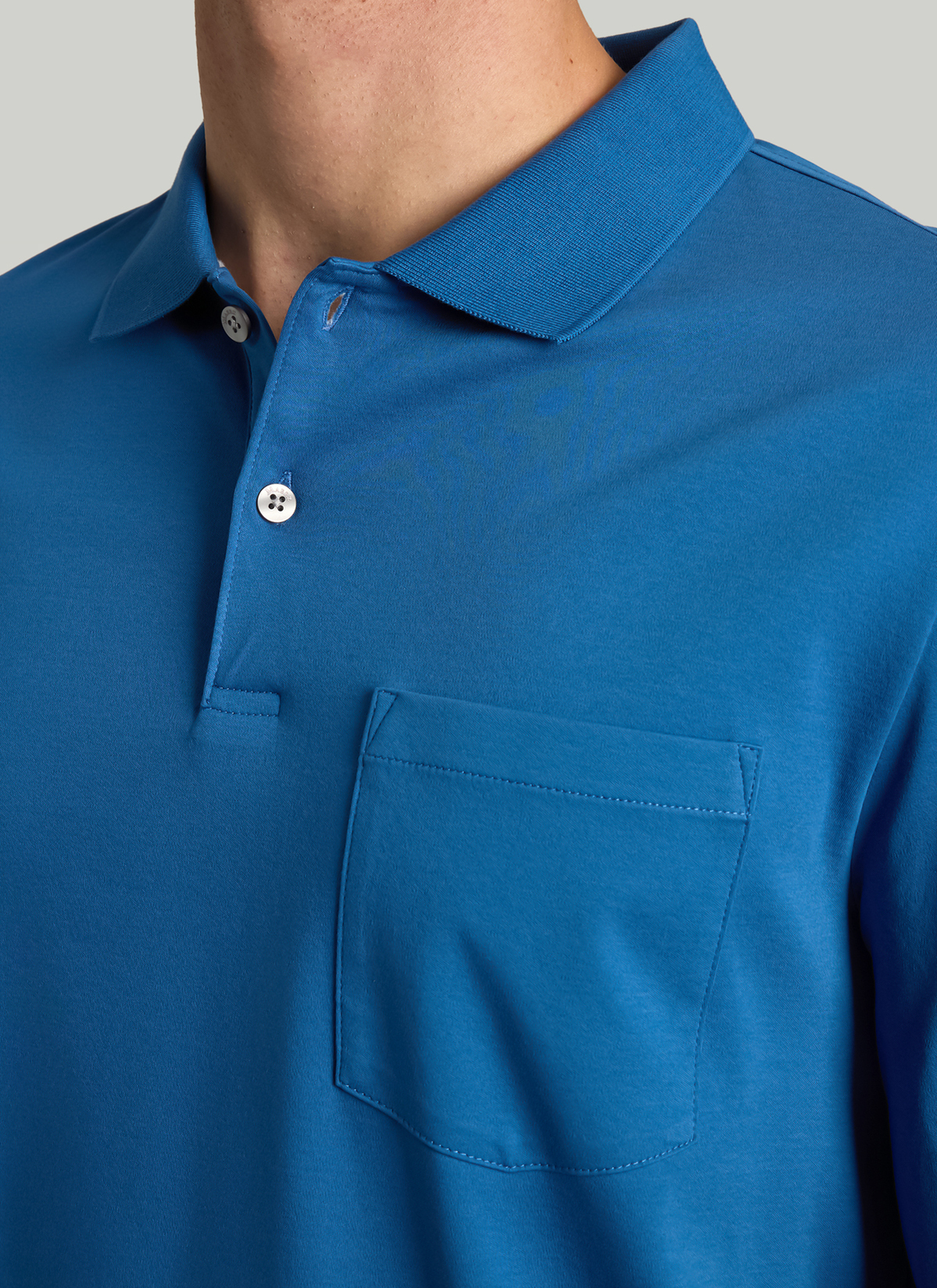 Poloshirt 1/1 Arm, Medium Blue Detailansicht 1