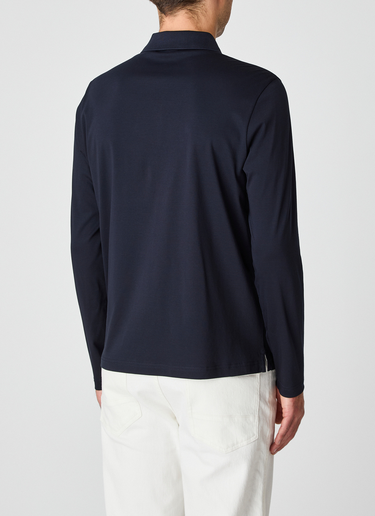 Poloshirt 1/1 Arm, Navy Rückansicht