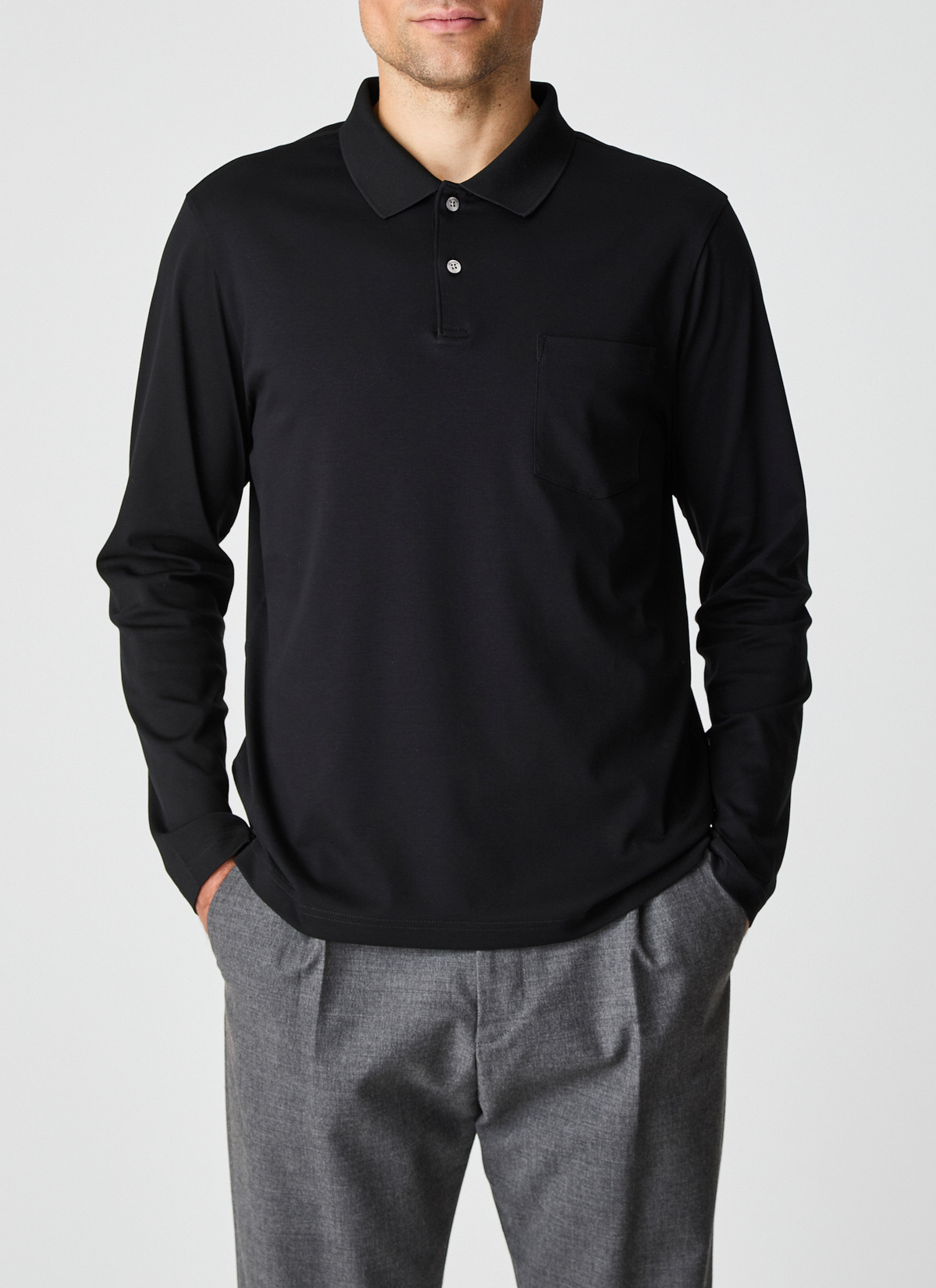Poloshirt 1/1 Arm, Black Detailansicht 1