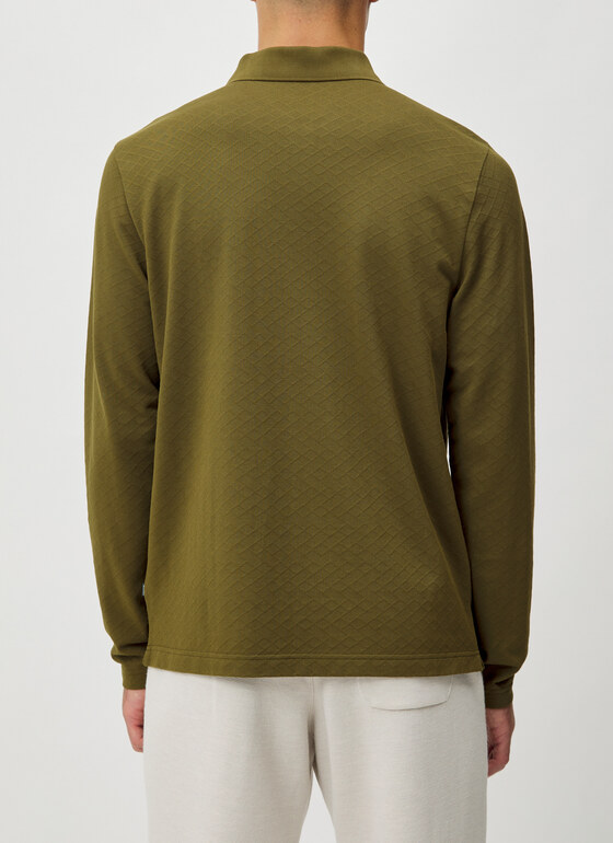 Poloshirt 1/1 Arm Earthy Green Frontansicht