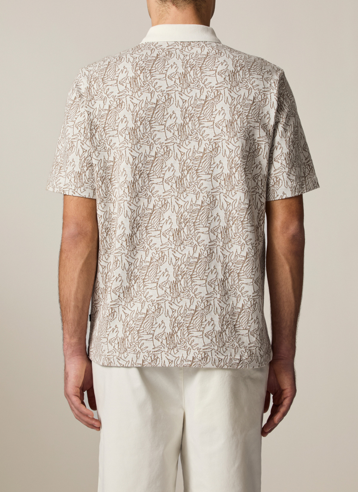 Shirt Polohemd, Off White Rückansicht