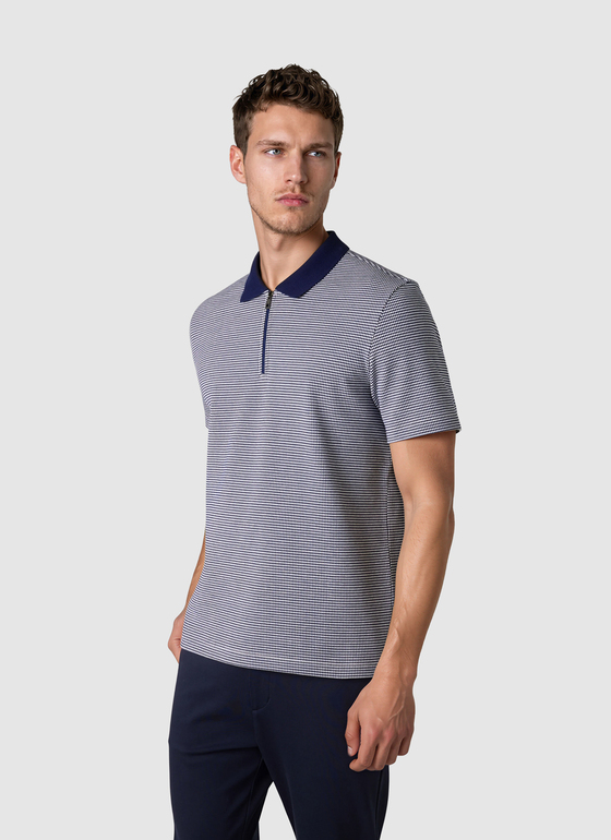 Shirt Polohemd Dawn Blue Frontansicht