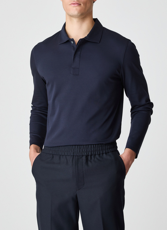 Poloshirt Navy Frontansicht