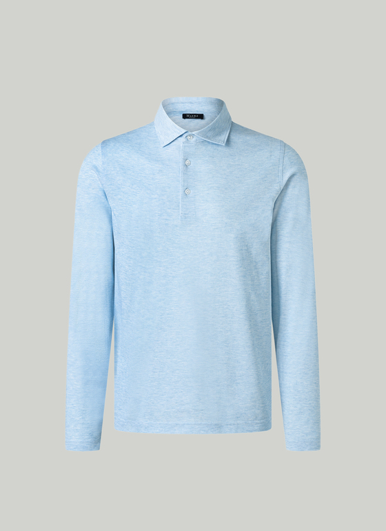 Shirt Polohemd Polar Blue Frontansicht
